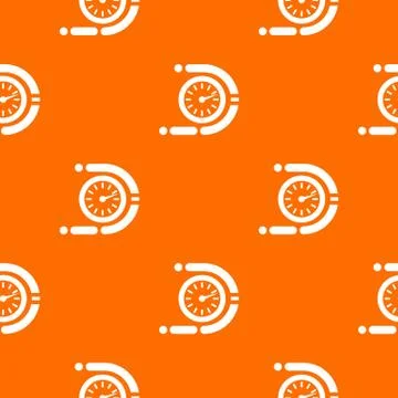 Timer pattern orange Illustrazione stock