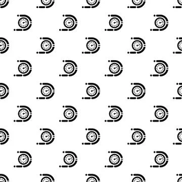 Timer pattern vector seamless Stockillustratie