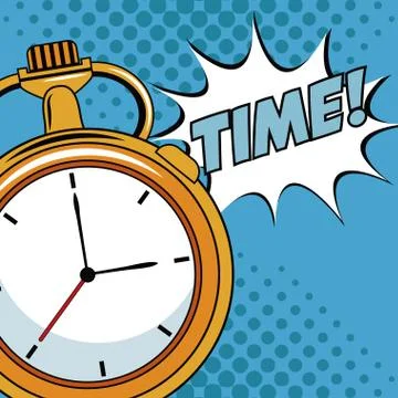 Timer pop art cartoon Illustrazione stock