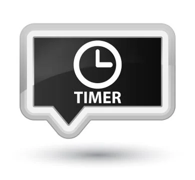 Timer prime black banner button Illustrazione stock