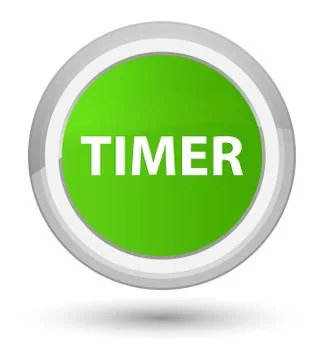 Timer prime soft green round button Stock Illustration