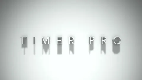 Timer pro 3D title animation with shadows on a white background Stock Footage 297386494