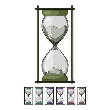 Timer sandglass hourglass cartoon vector graphic Stock Illustration