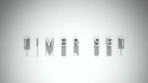 Timer set 3D title animation with shadows on a white background Stock Footage 297386496