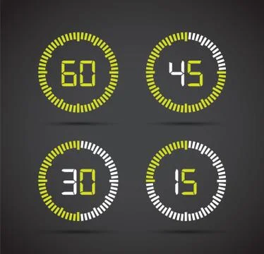 A timer set Stock Illustration