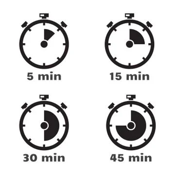 Timer set, vector symbols Stock Illustration