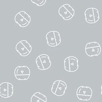 Timer in shape of tomato line vector seamless pattern 스톡 일러스트