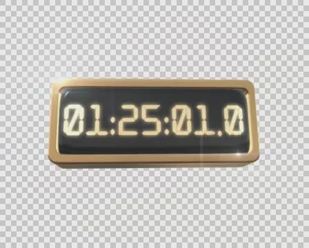 Timer Shows 1 Hour 25 Minutes 1 Hour 30 Display of Electronic Timer Panel Time Stock Footage 58716966