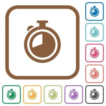 Timer simple icons 스톡 일러스트