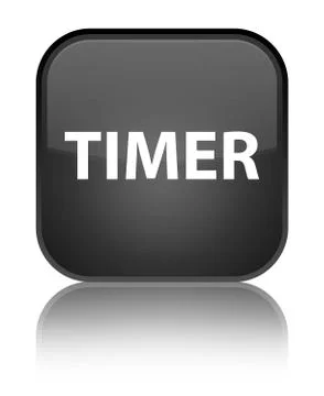 Timer special black square button Stock Illustration