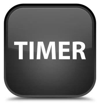 Timer special black square button Stock Illustration