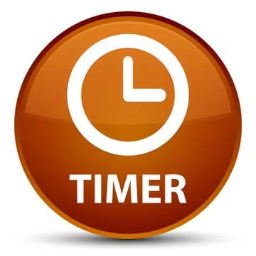 Timer special brown round button Foto stock
