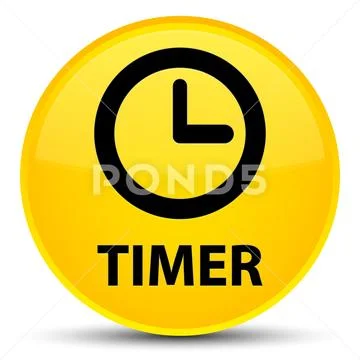 Timer special yellow round button Illustration
