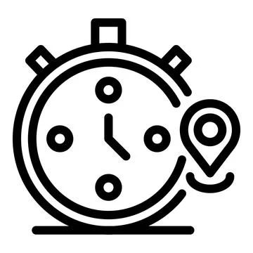 Timer stopwatch icon, outline style 스톡 일러스트
