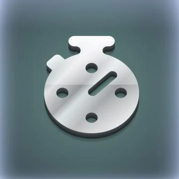 Timer, stopwatch icon symbol. 3D style. Trendy, modern design with space for you Illustrazione stock
