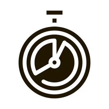 Timer stopwatch icon Vector Glyph Illustration Stock Illustration