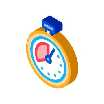 Timer stopwatch isometric icon vector illustration Stockillustratie