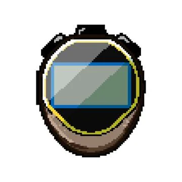 Timer stopwatch pixel art vector illustration Illustrazione stock