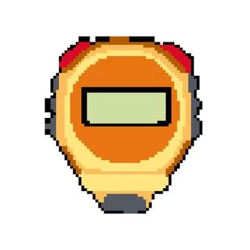 Timer stopwatch pixel art vector illustration Stockillustratie