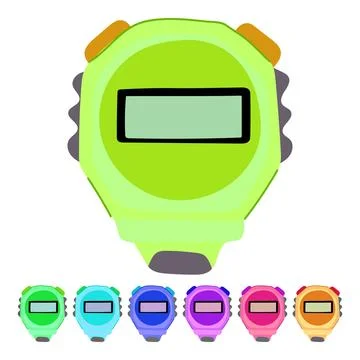 Timer stopwatch vector cartoon graphic 库存插图