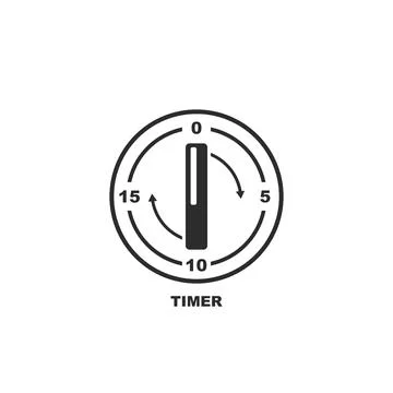 Timer switch knob vector icon illustration design template イラスト素材