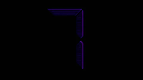 Timer From Ten To One Blue On Black Background Video stock 141667268