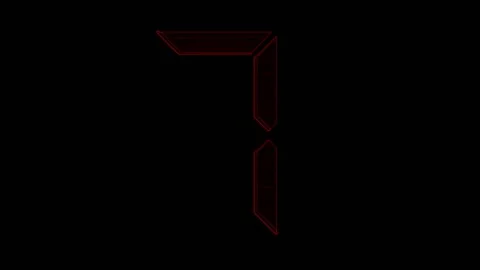 Timer From Ten To One Red On Black Background 库存影片 141667295