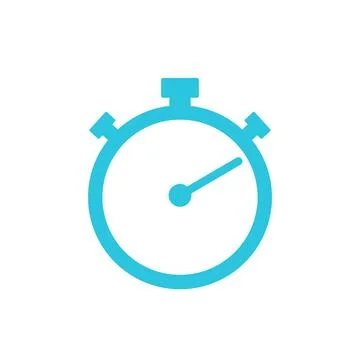 Timer, Time Stopwatch icon. Isolated on white background. From blue icon set. 스톡 일러스트