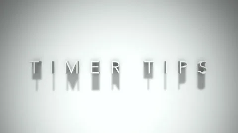Timer tips 3D title animation with shadows on a white background Stock Footage 297382639