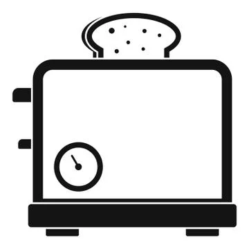 Timer toaster icon, simple style Stock Illustration