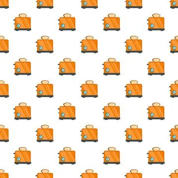 Timer toaster pattern seamless Stock Illustration