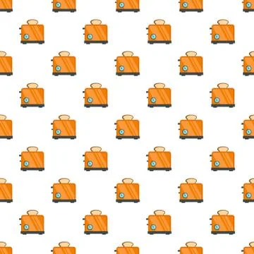 Timer toaster pattern seamless vector Stock Illustration