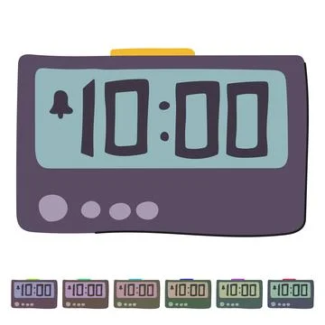 Timer travel alarm clock vector cartoon graphic イラスト素材