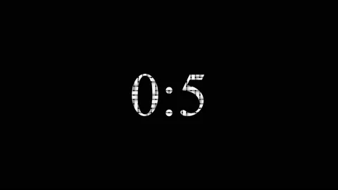 Timer, from zero to one minute, braided on a black background Stock Footage 153787831