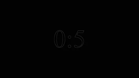 Timer, zero to one minute, thin line on black background Stock Footage 153787838
