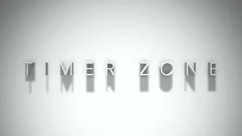 Timer zone 3D title animation with shadows on a white background Stock Footage 297386504