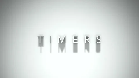 Timers 3D title animation with shadows on a white background Stock Footage 297386507