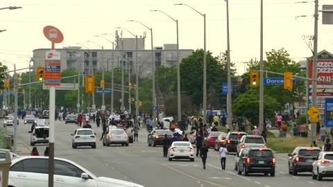 Times are now made to protest against police brutality after Malton police Stock Footage 133975609