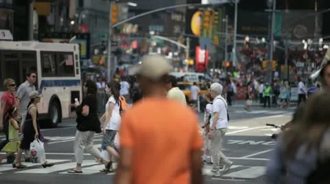 Times Square 2 Stock Footage 12330818