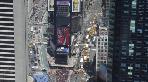 Times Square from above 스톡 동영상 48070906