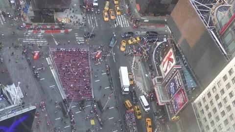 Times Square from above Stock Footage 75170392