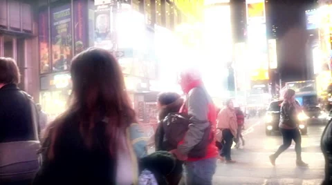 TIMES SQUARE BRIGHT LIGHTS 2 Stock Footage 44305096