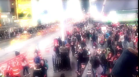 TIMES SQUARE BRIGHT LIGHTS Stock Footage 44305357