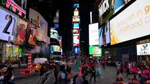Times Square buildings Stock Footage 82909712