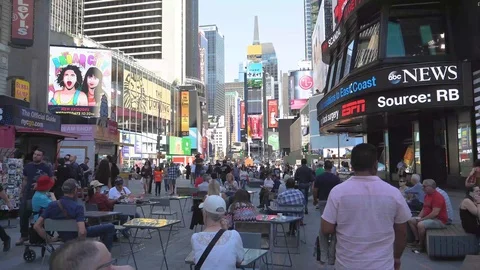 Times square cafe Stock Footage 126599790