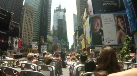 Times Square Circle Line Time Lapse Stock Footage 57686595