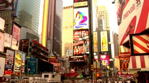 Times square day Stock Footage 22159783