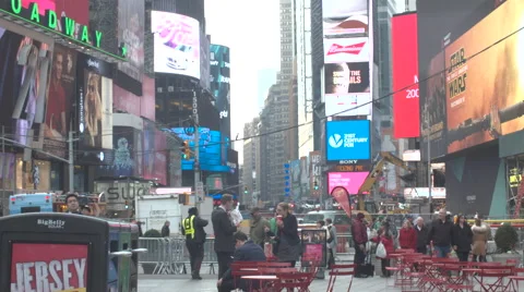 Times Square Daytime Stock Footage 64292863
