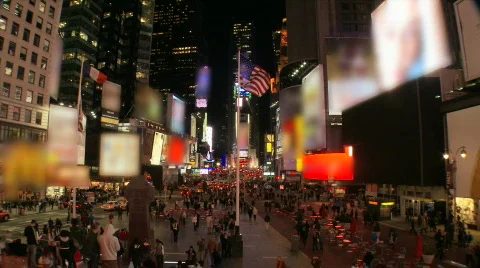 Times Square at dusk  Video stock 840326