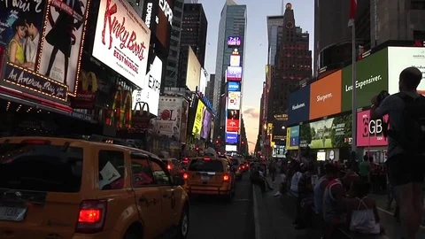 Times Square in the Evening, NYC Video stock 71508675